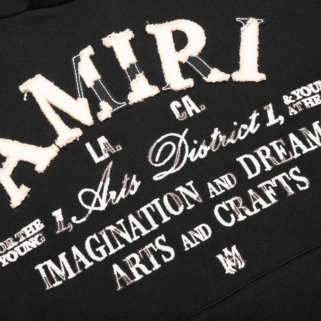 Distressed Arts District Hoodie Black