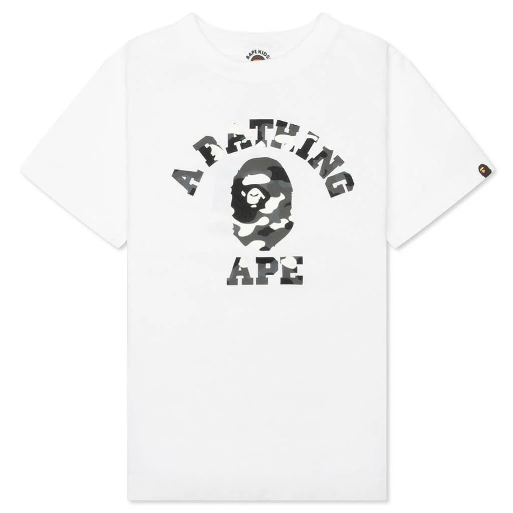 Kids City Camo College Tee White