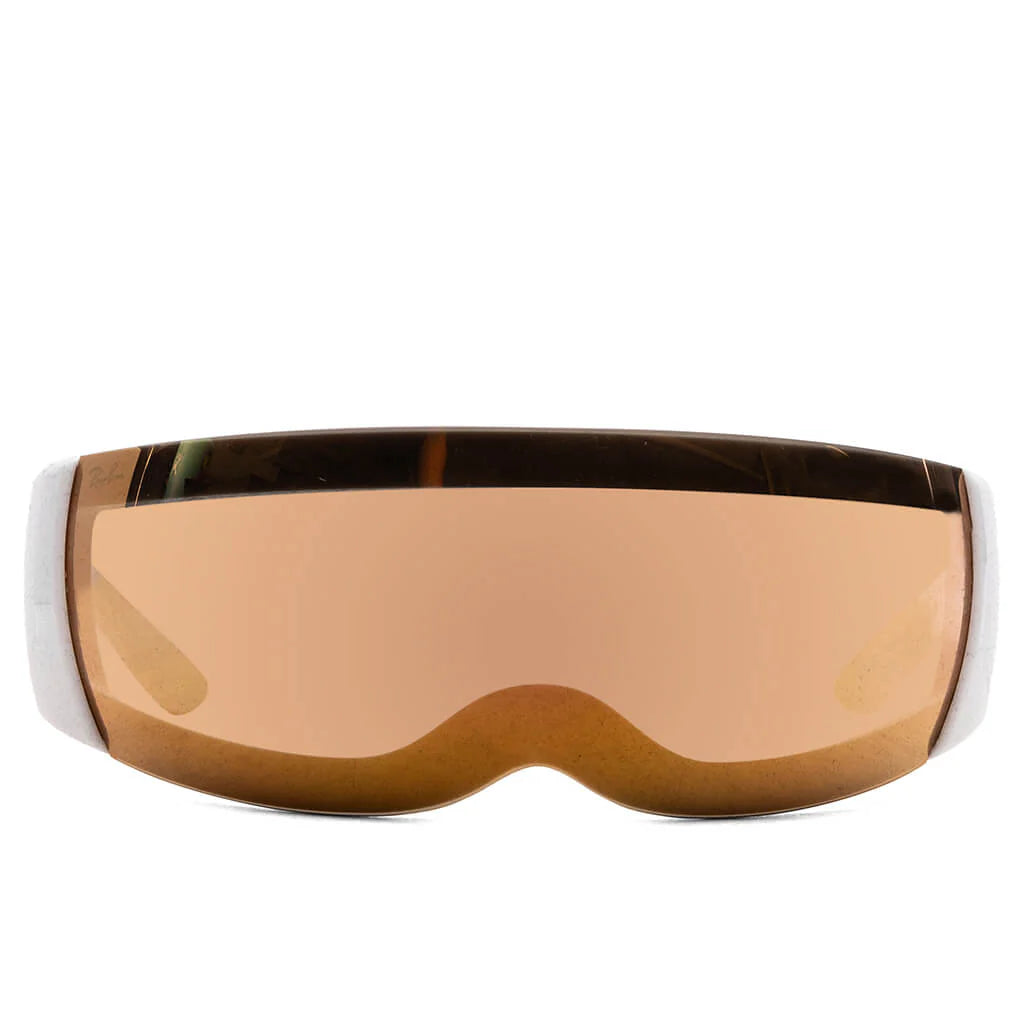Ray Ban x AAP Rocky Ultra Wrap 002 White Brown Mirror Gold