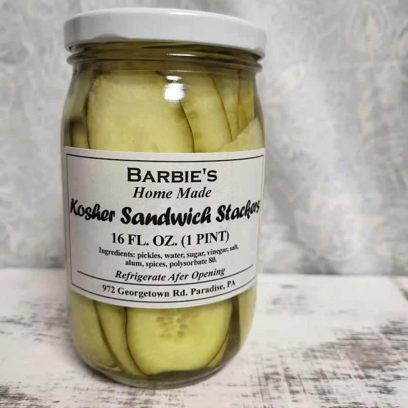 Tangy Crunchy Kosher Dill Pickle Slices | Burger Sandwich Hot Dog Topping Ready To Eat Pickled Cucumber Slices 16oz Jar