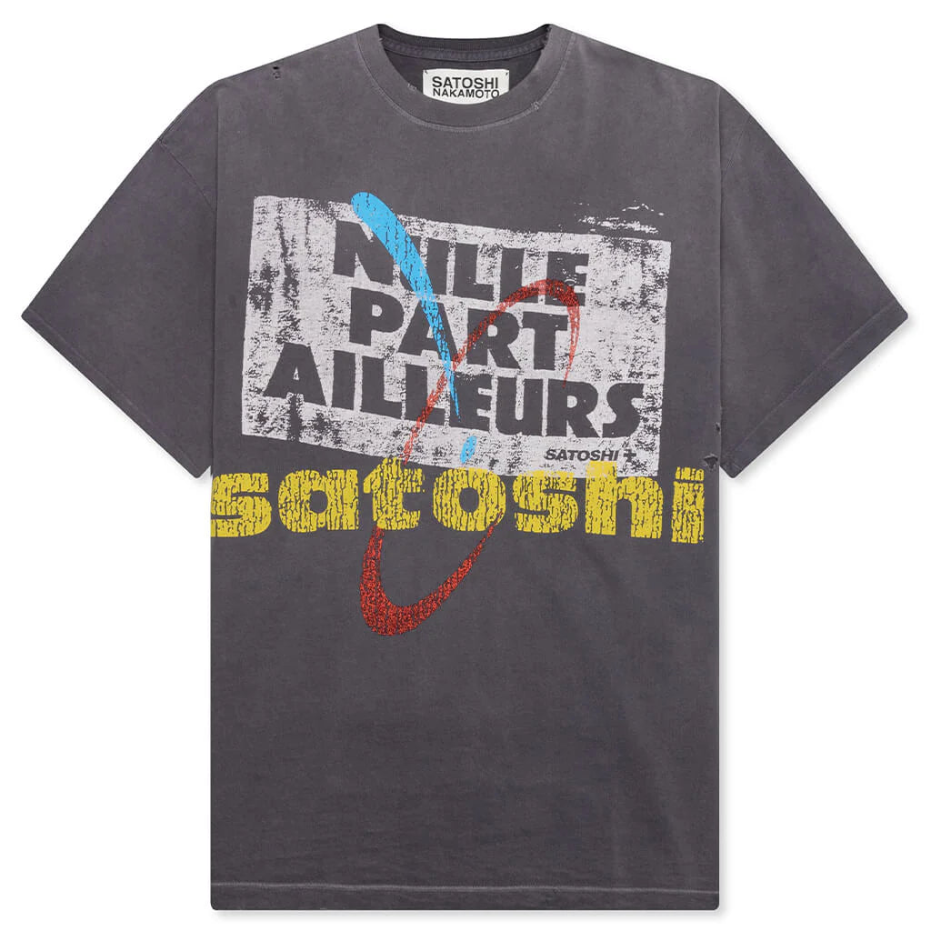 Everywhere Nowhere Tee Washed Black