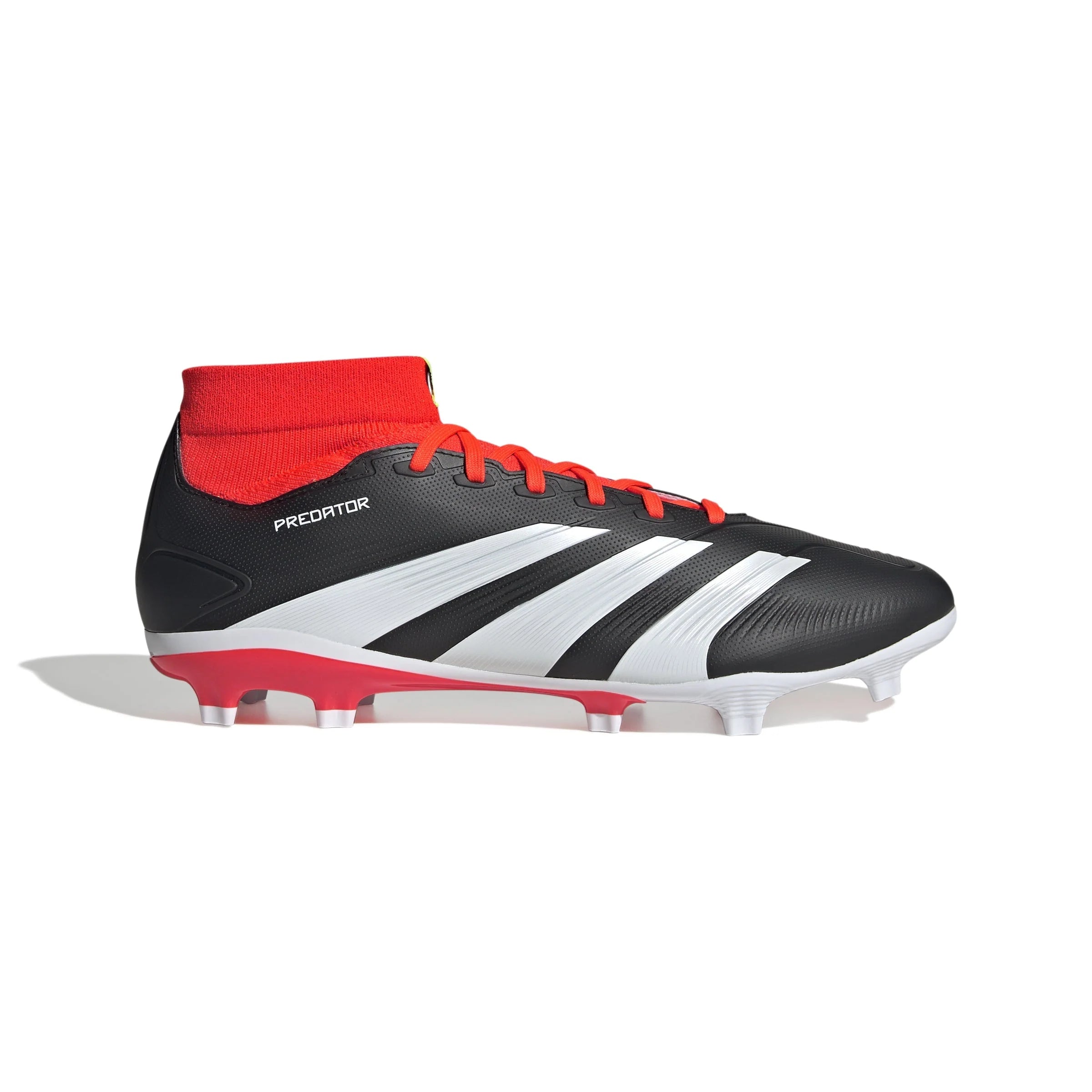 adidas Predator League Sock FG Firm Ground Soccer Cleats Core Black White Red