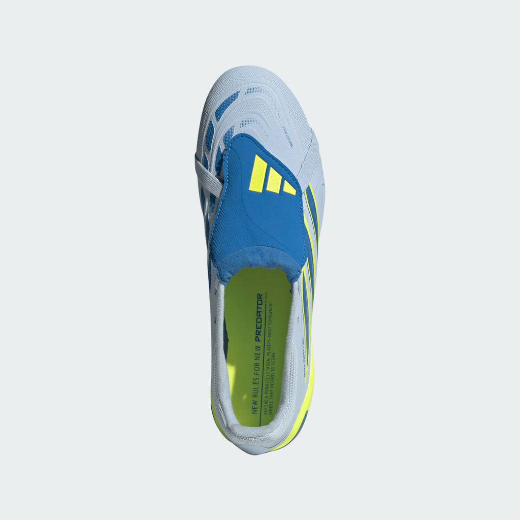 adidas Predator League Fold Over Tongue FG Firm Ground Mens Soccer Cleats Sky Blue Yellow