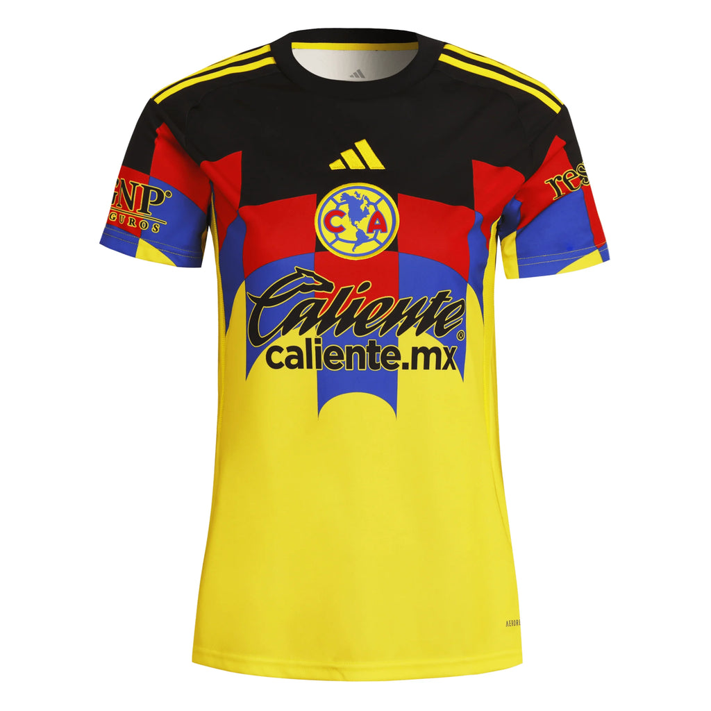 adidas Club América Womens Home Soccer Jersey 25 26 Yellow