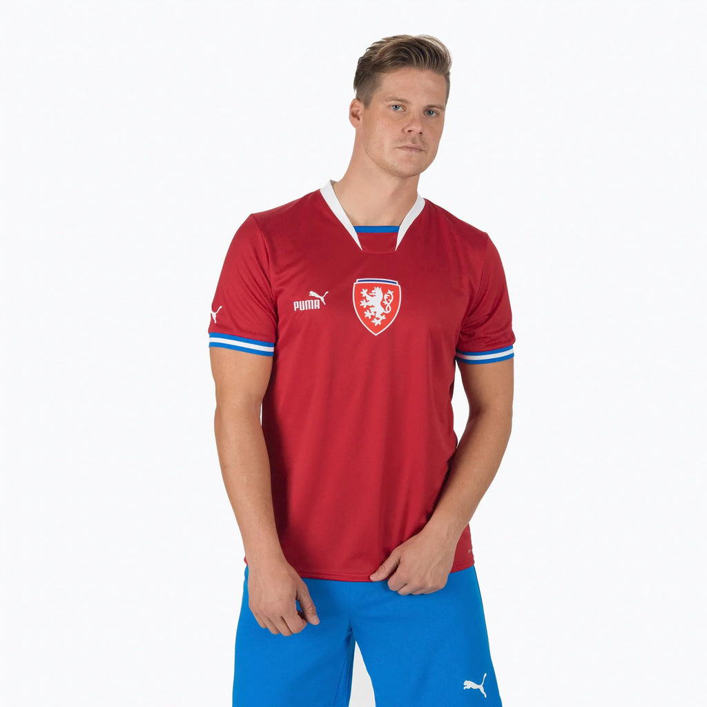 PUMA Mens Czech Republic Home Jersey 22 Red White