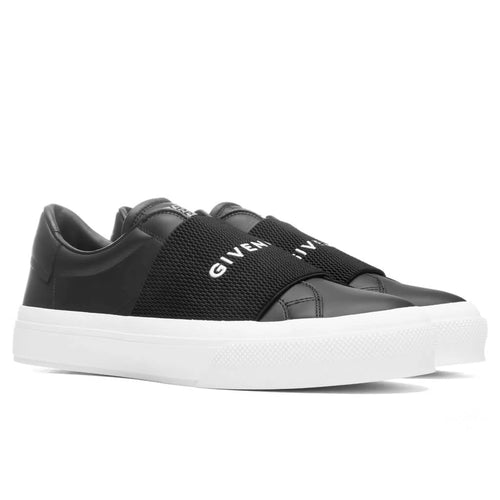 City Court Sneaker With Elastic Black