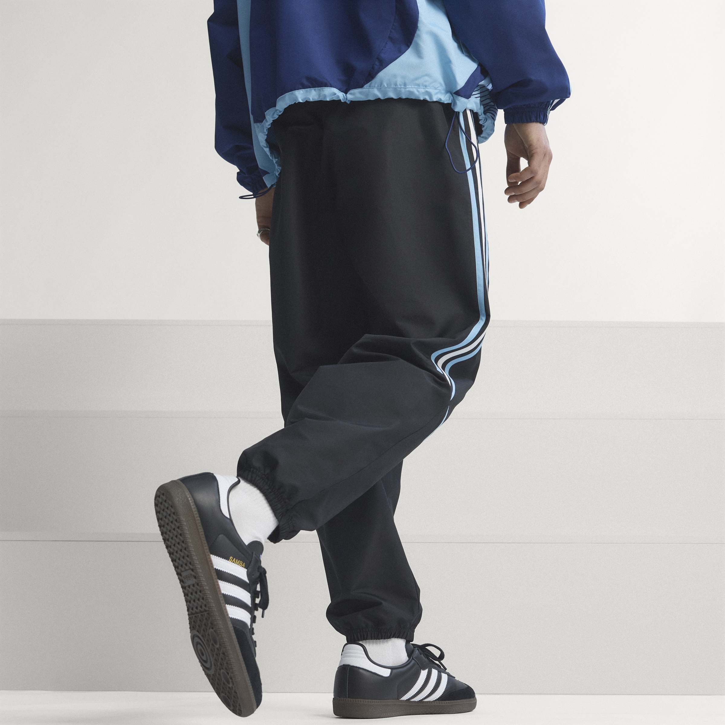 adidas Argentina Mens Soccer Track Pants 2006 Black Blue White