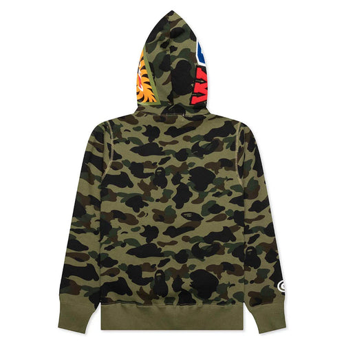 1st Camo Shark Full Zip Hoodie Green