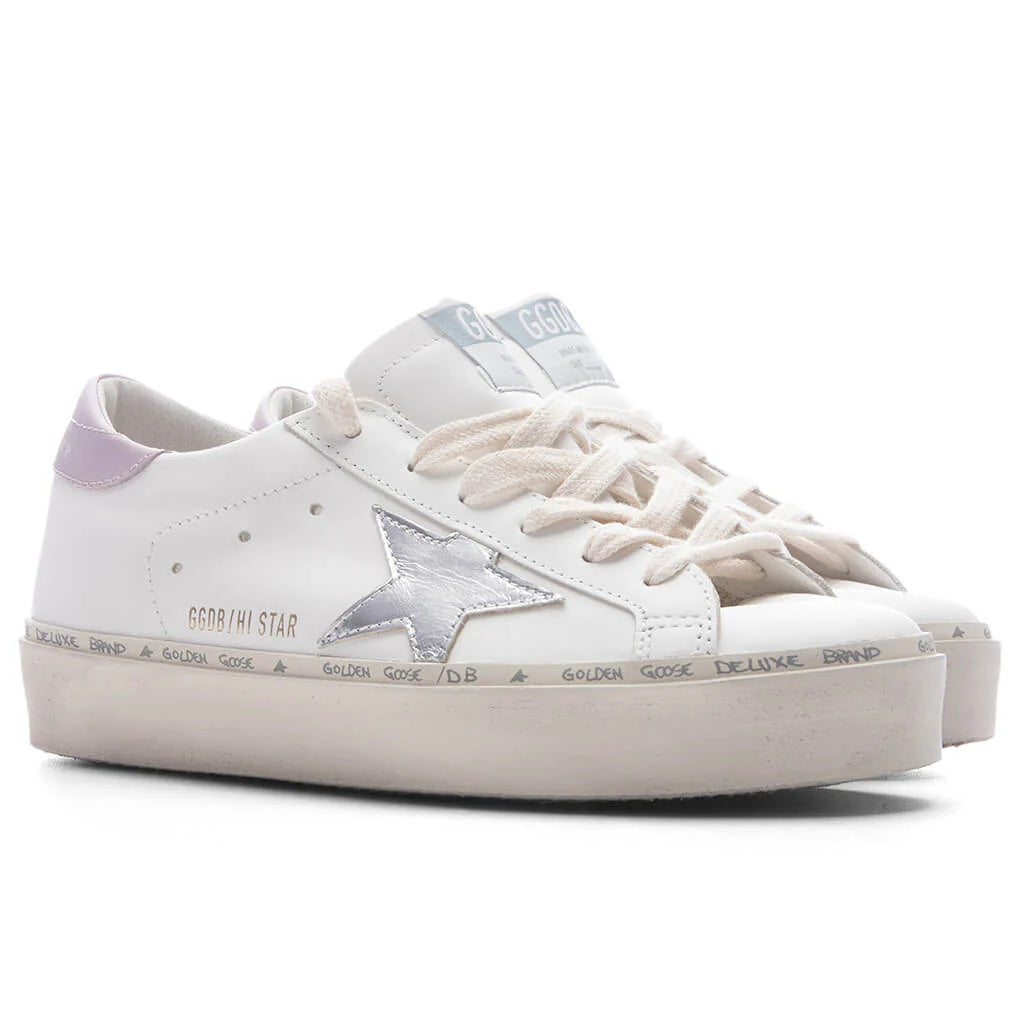 Womens Hi Star White Silver Lilac