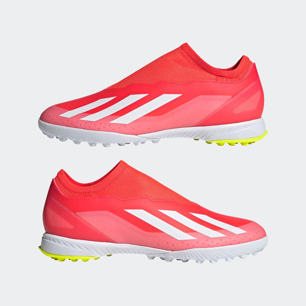 adidas X Crazyfast League Laceless TF Laceless Turf Boots Solar Red White Solar Yellow