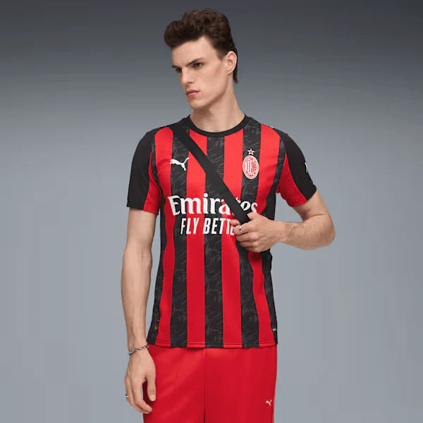 PUMA Mens AC Milan Home Jersey 25 Red Black