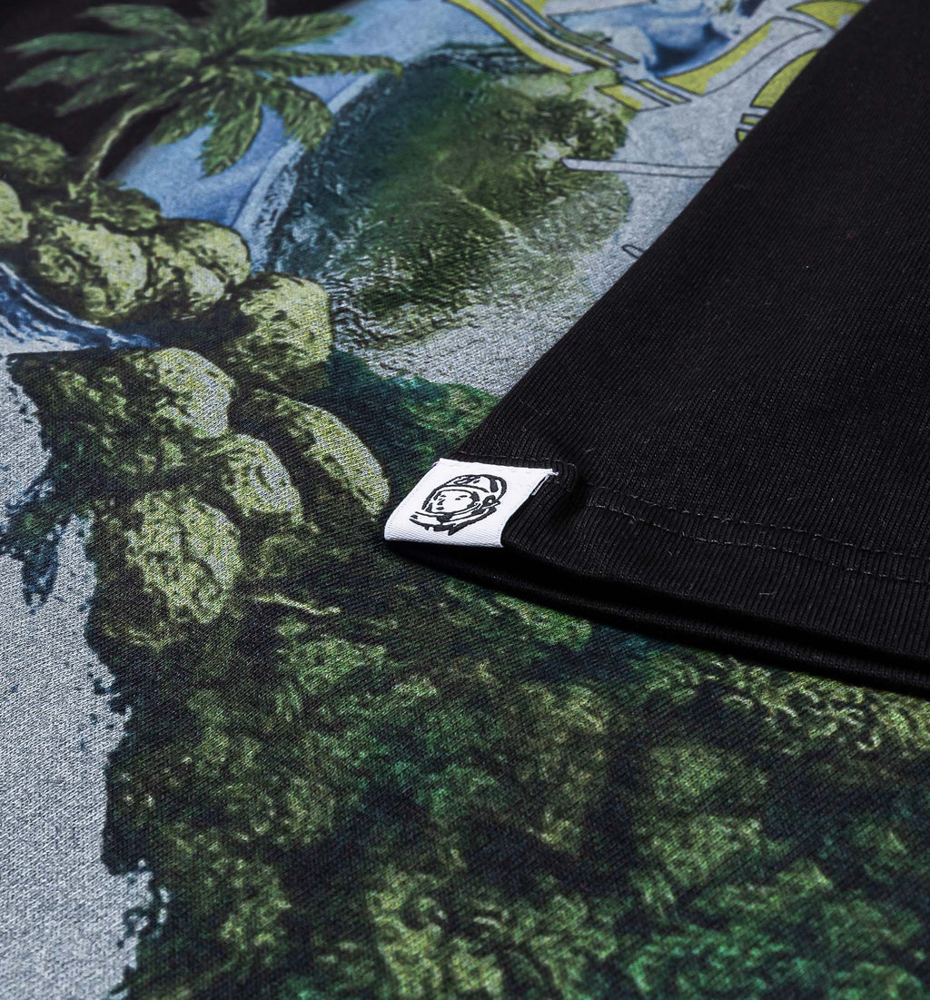 Waterfall Mens Short Sleeve Shirt Black