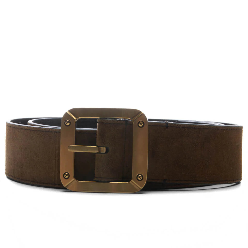 Reversible Leather Belt Cognac Brown Black