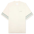 Floral Detail Cotton T Shirt Ivory