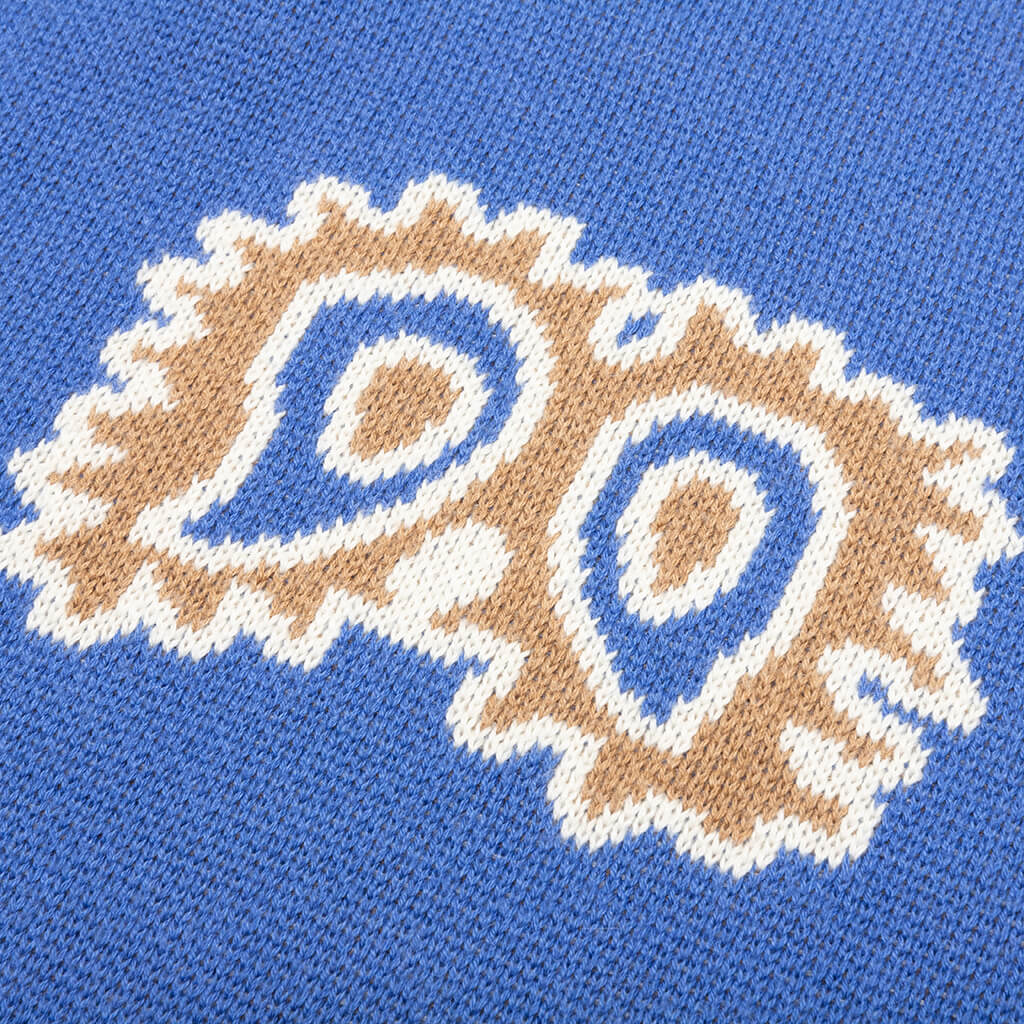 Bandana Knit Crewneck Light Blue