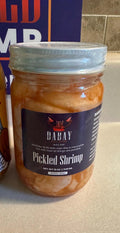 Cajun Spicy Pickled Shrimp 12oz Jar | Tangy Marinated Mississippi Gulf Shrimp Ready-to-Eat Seafood Snack