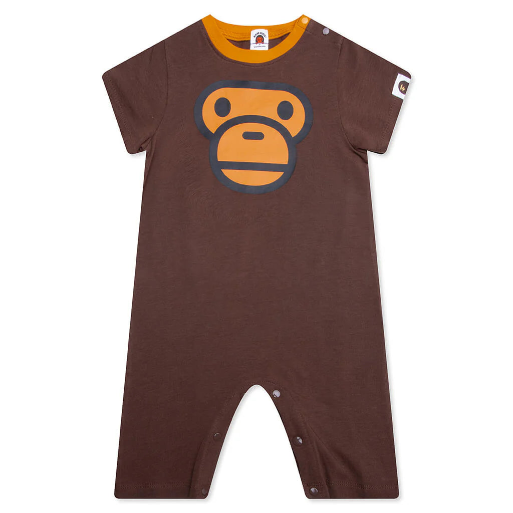 Infants Milo Face Rompers Brown