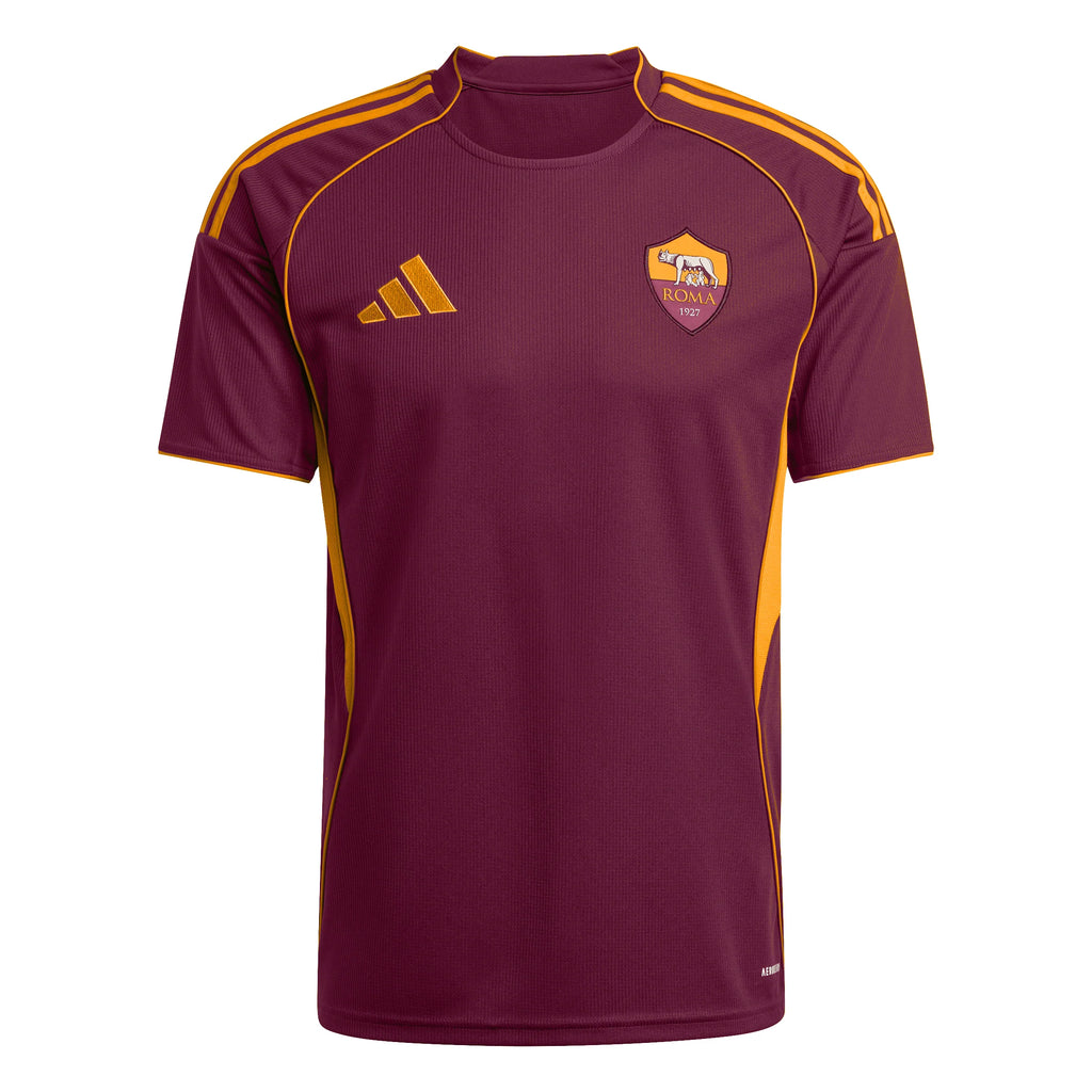 adidas Mens AS Roma Home Soccer Jersey 25 26