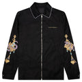 Zipped Jacket with Chandelier and Snake Embroideries Black