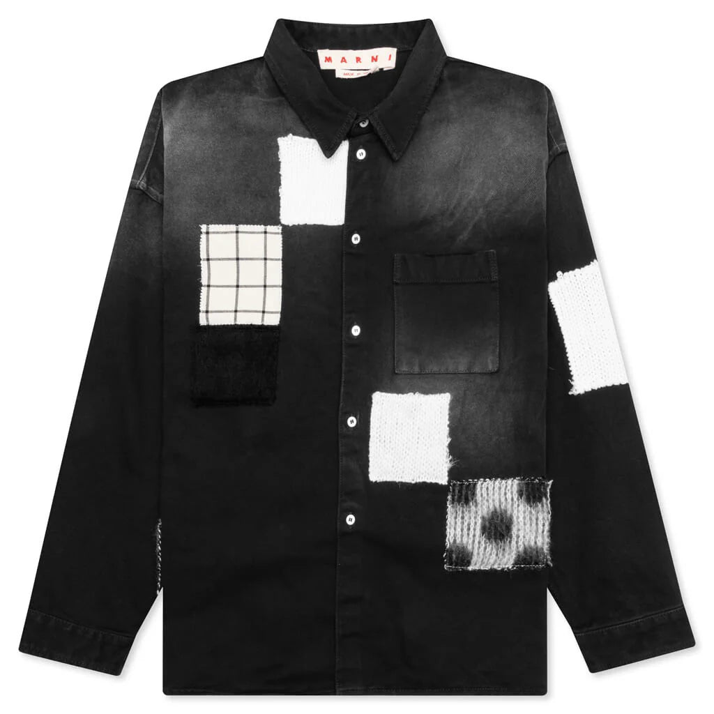 Patchwork Shirt Black