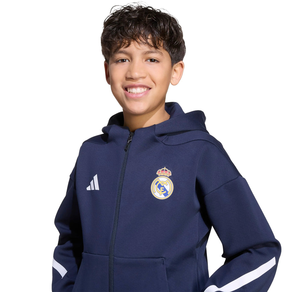 adidas Real Madrid ZNE Anthem Jacket Youth Navy