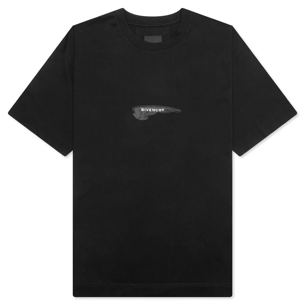 Wings Cotton T Shirt Black