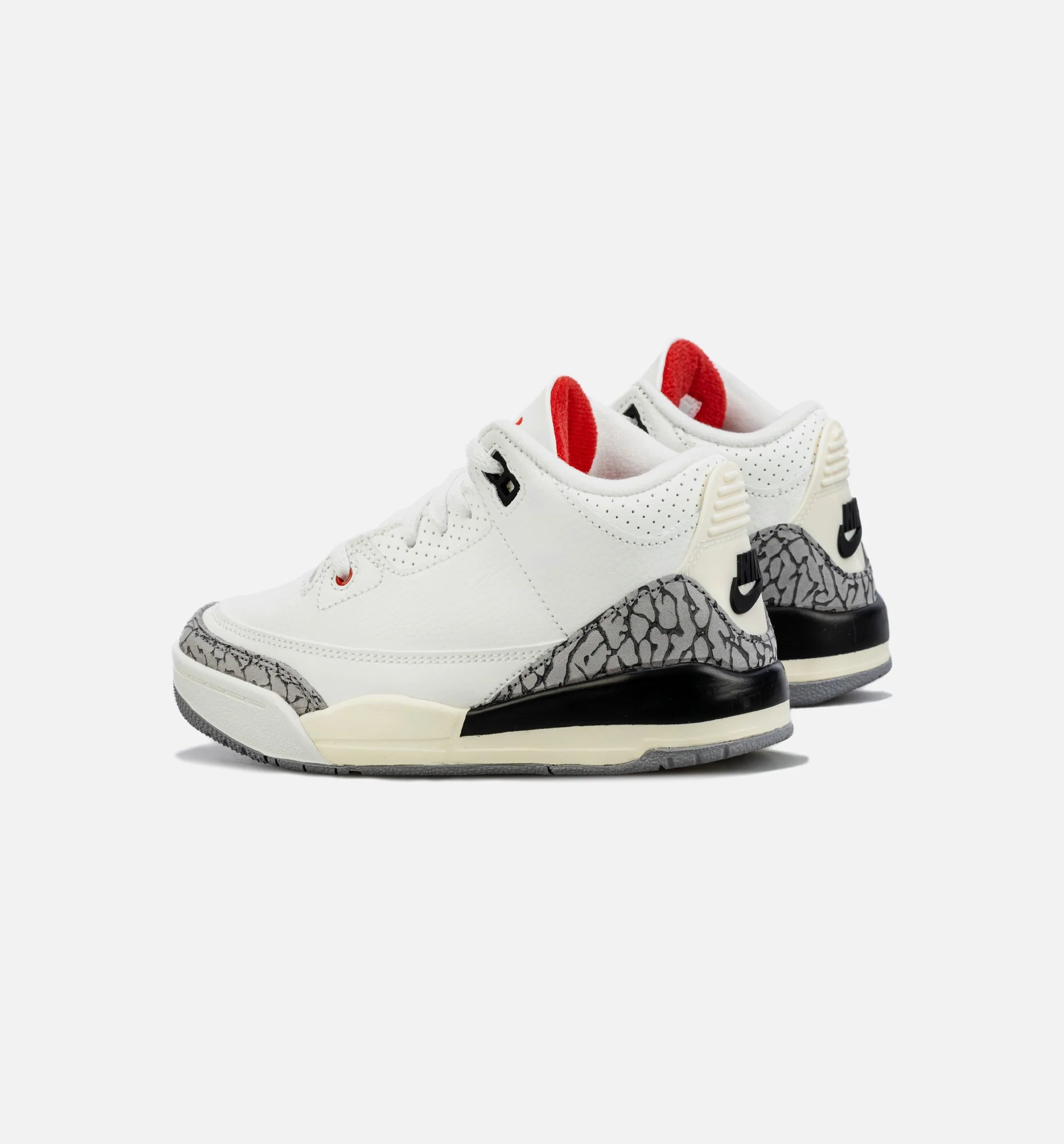 Air Jordan 3 Retro White Cement Reimagined Preschool Lifestyle Shoe White Grey