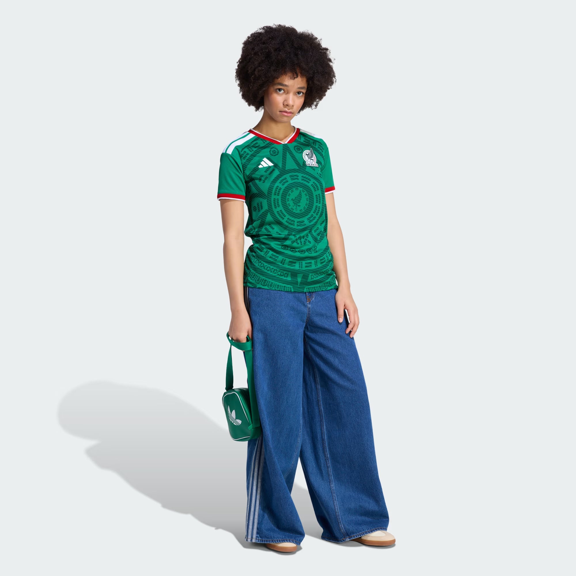 adidas Mexico Home Womens Soccer Jersey 26 Green