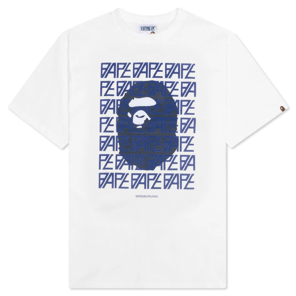 Bape Logo Monogram Tee White
