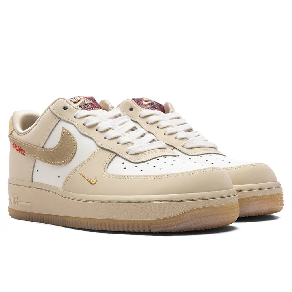 Womens Air Force 1 Year of The Snake Sail Team Gold Light Khaki Parachute Beige