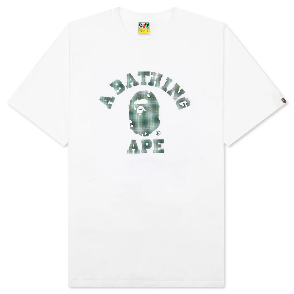 Bitmap College Tee White