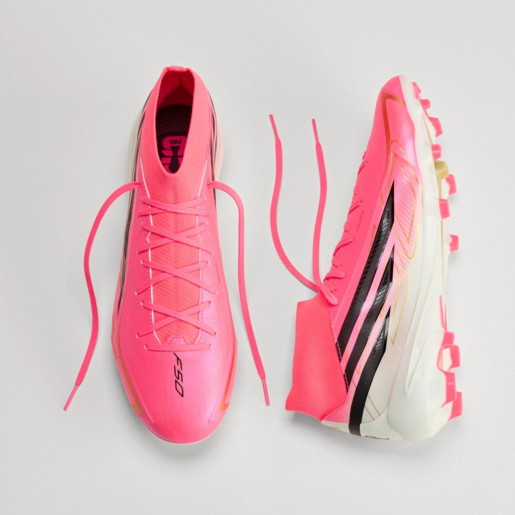 adidas F50 Hyperfast League Mid Firm Ground Mens Soccer Cleats Turquesa Black Gold