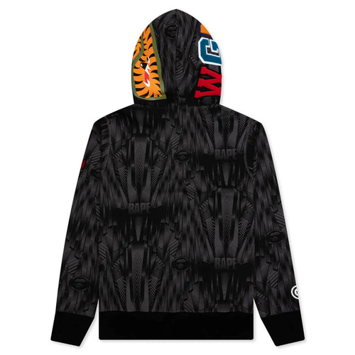 Bape Speed Racer Shark Full Zip Hoodie Black