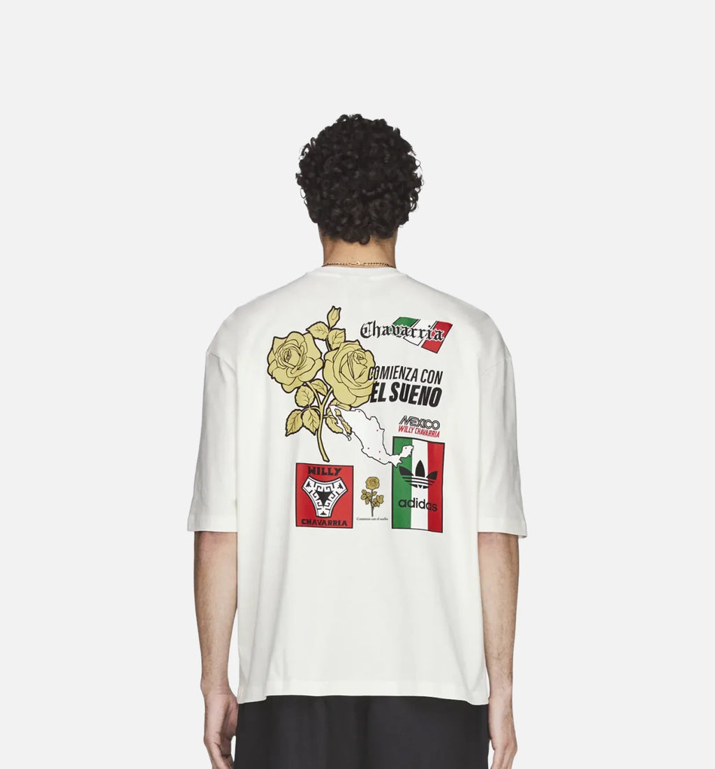 Chavarria Graphic Mens Short Sleeve Shirt Off White