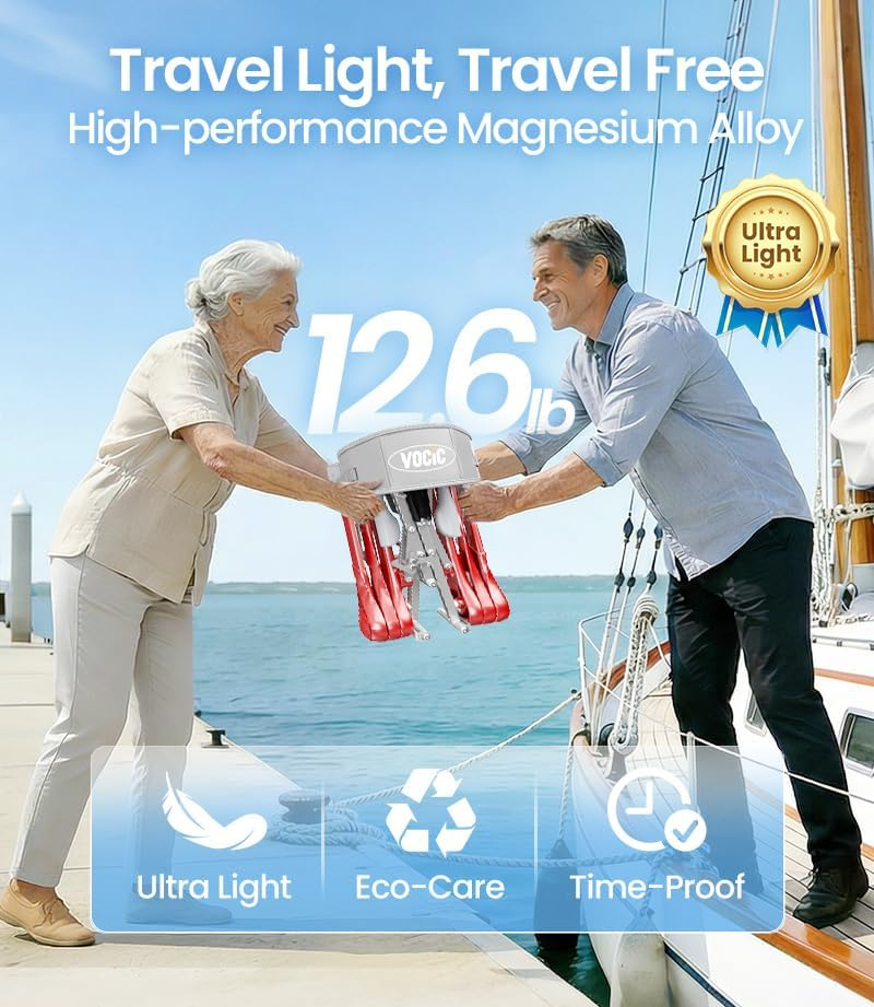 Ultra Light Travel Rollator Walker Foldable Portable Elderly Walking Aid with Storage Bag