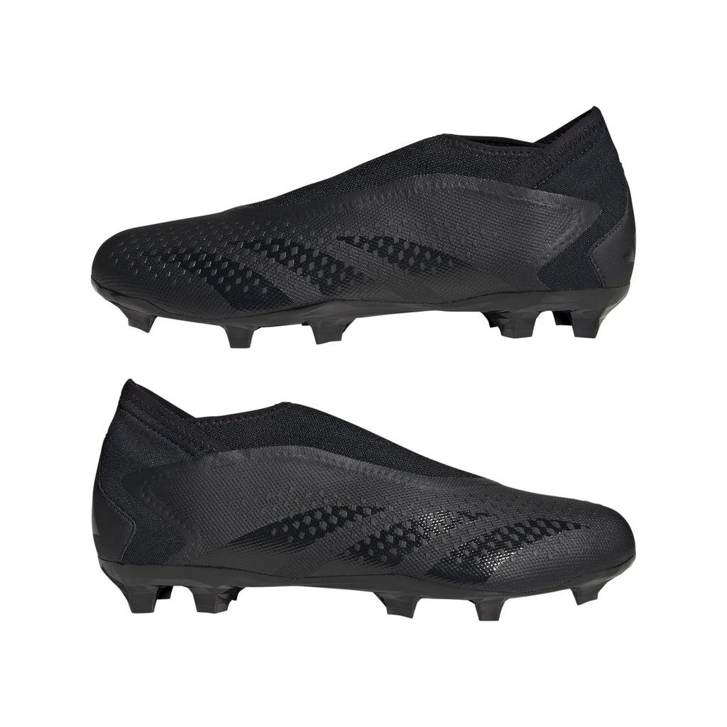 adidas Predator Accuracy3 Laceless FG Firm Ground Soccer Cleats Black Black