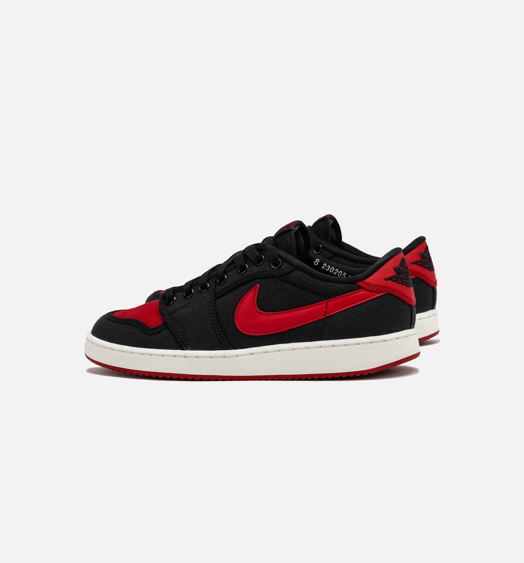 Air Jordan 1 KO Low Bred Mens Lifestyle Shoe Black Red