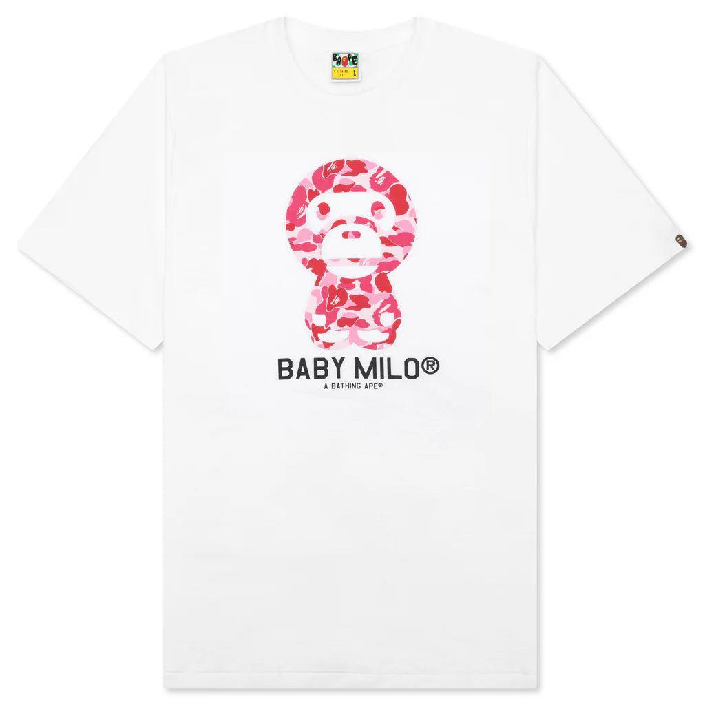 Abc Camo Baby Milo Tee White Pink