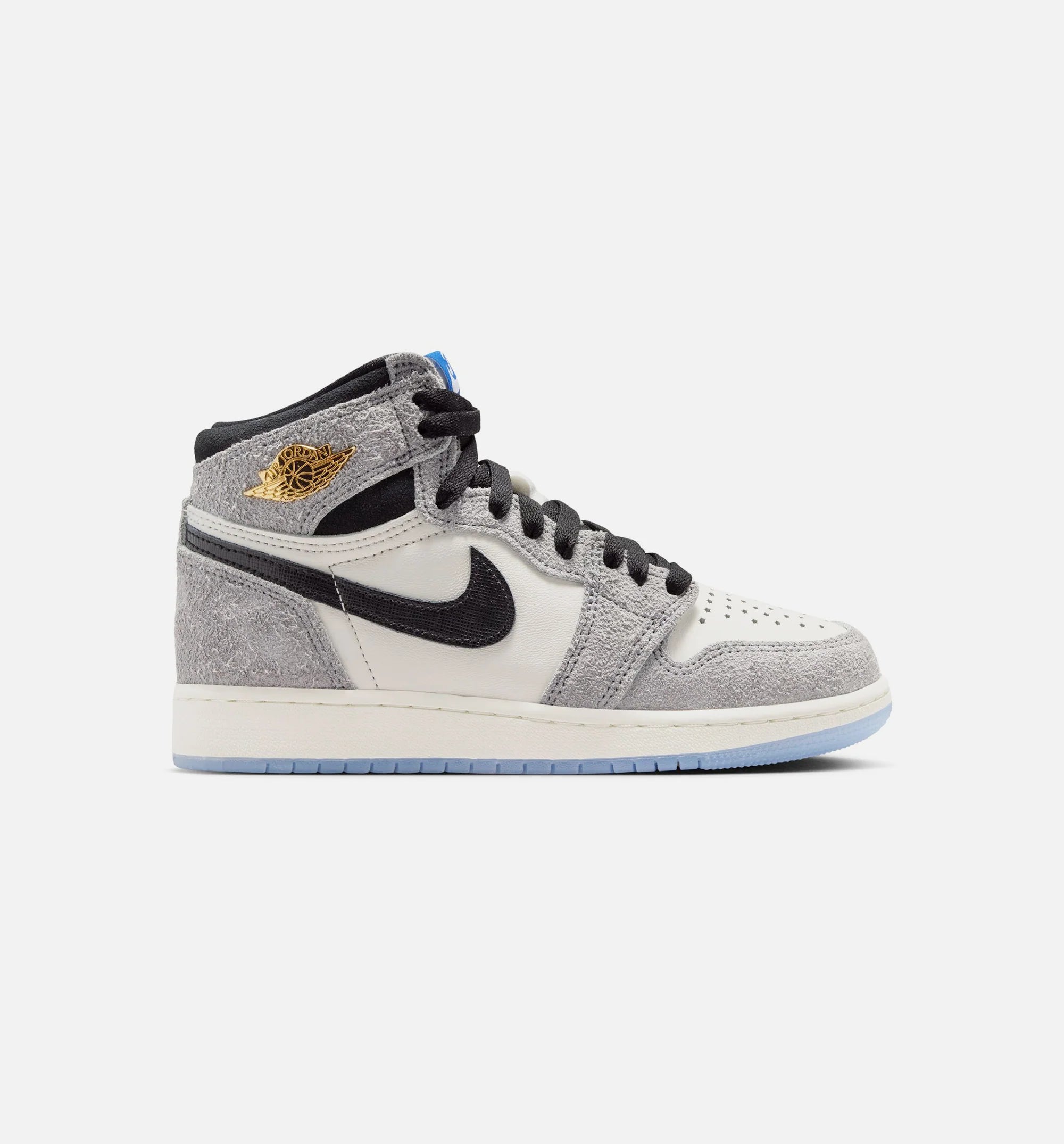 Air Jordan 1 Retro High OG Cool Grey Grade School Lifestyle Shoe Cool Grey Black Game Royal