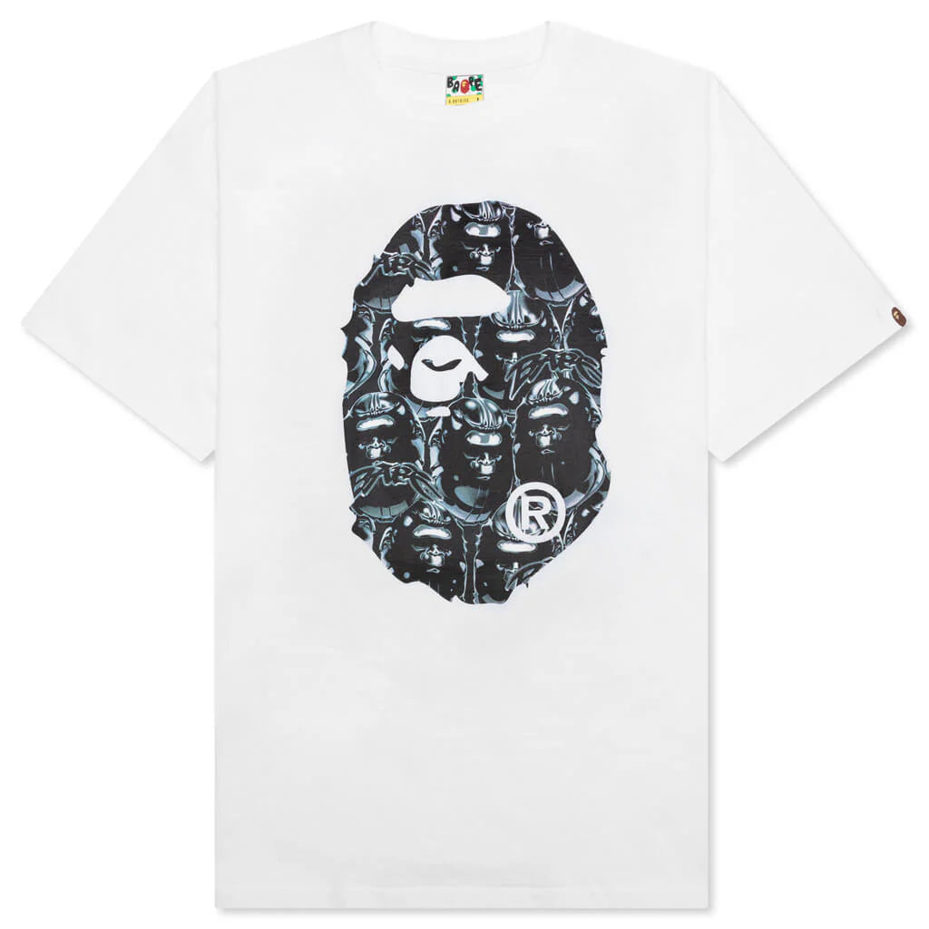Ape Head Graffiti Big Ape Head Tee White Black