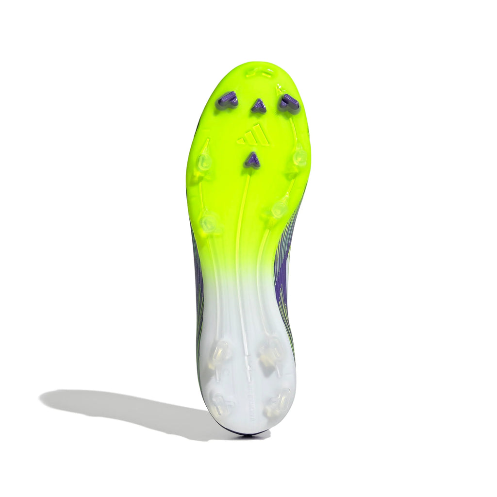 adidas F50 League Laceless FG MG Mens Soccer Cleats Purple White Lemon