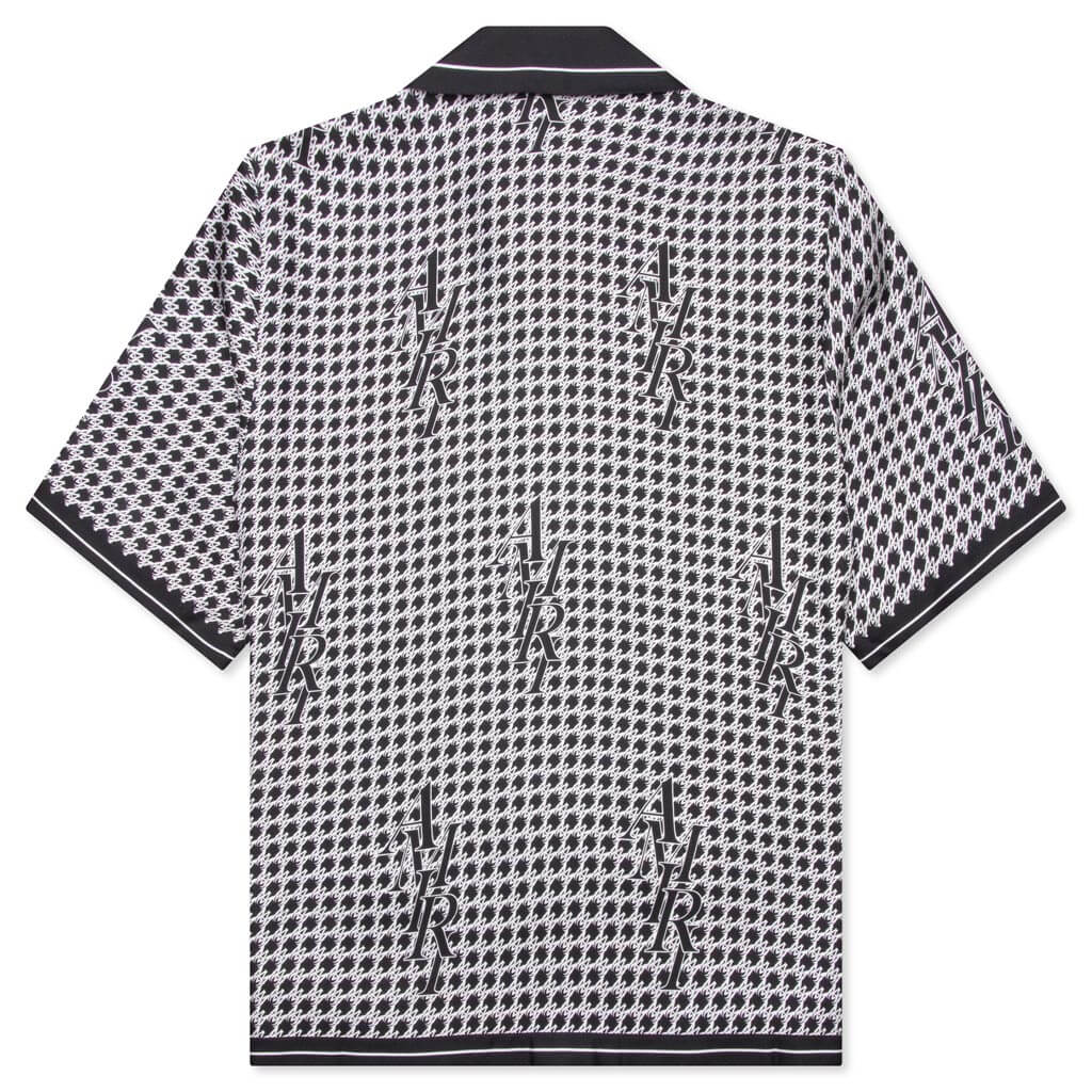Houndstooth Bowling Shirt Black