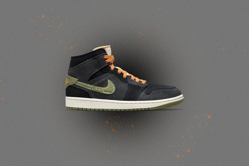 Air Jordan 1 Mid SE Craft Anthracite Sky J Light Olive Black