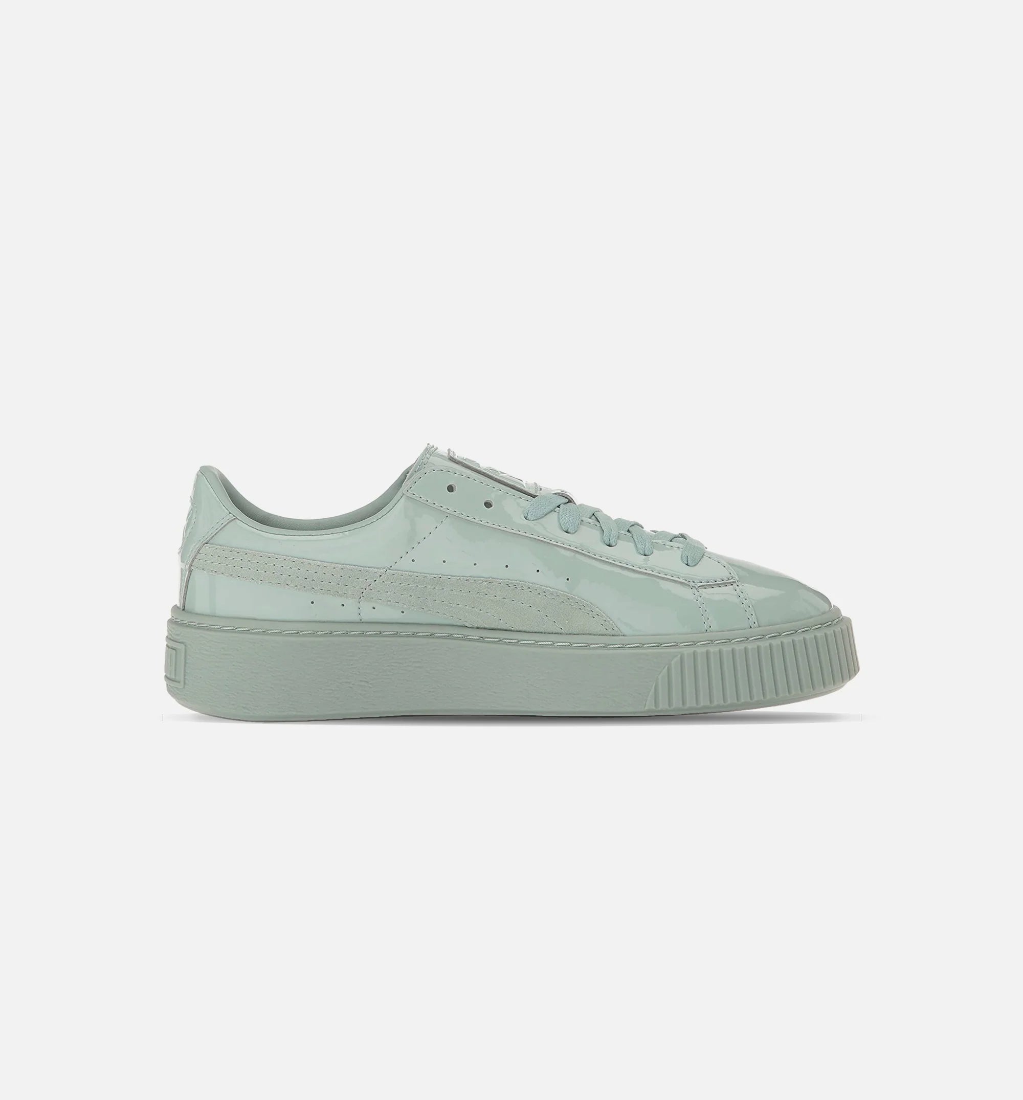 Basket Platform Patent Womens Blue Surf