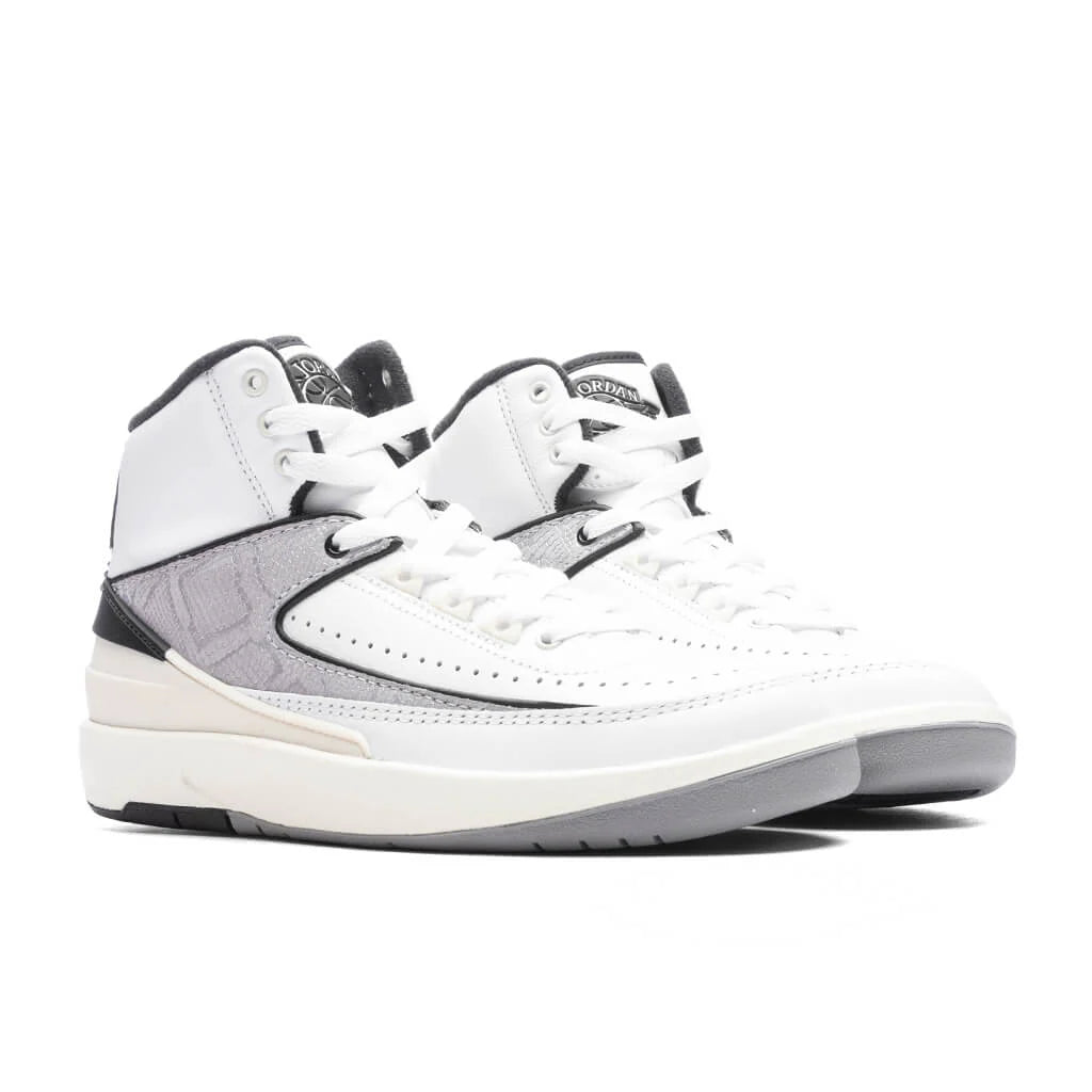 Air Jordan 2 Retro GS Python White Fire Red Cement Grey