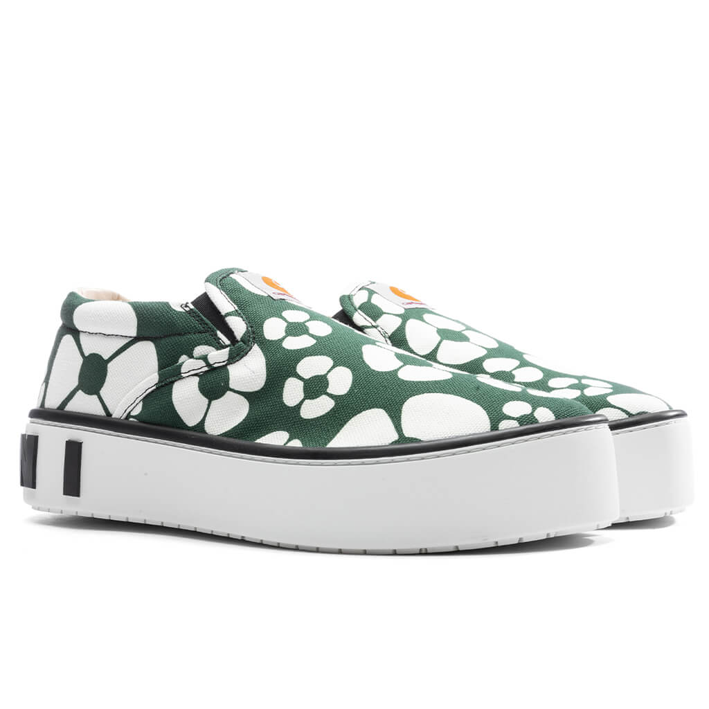 Marni x Carhartt WIP Slip On Sneakers Dark Green