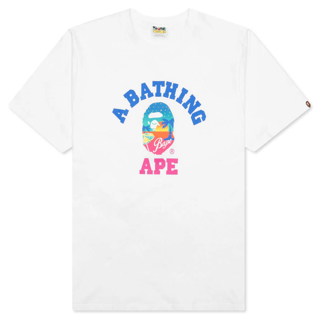 Bape Sunset Beach Tee White