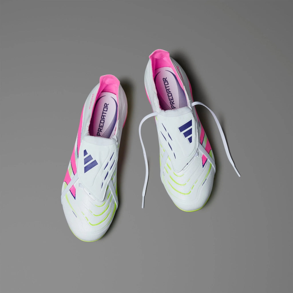 adidas Predator League Fold Over Tongue Firm Multi Ground Boots White Pink