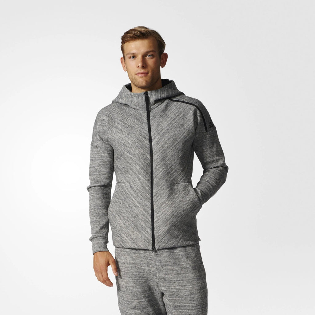 ZNE Travel Hoodie Mens Medium Heather Grey