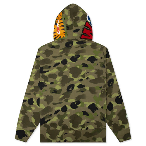 Graduation Camo Shark Full Zip Hoodie Olive Drab